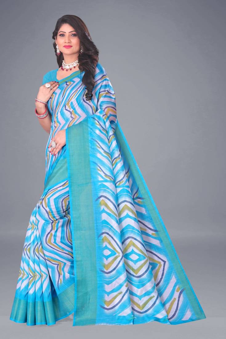 Art Silk Saree With Blouse Piece