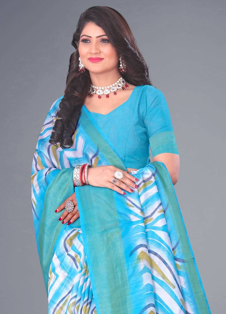 Art Silk Saree With Blouse Piece