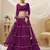 Purple Leheriya Printed With Lace All Over Georgette Lehenga Choli For Wedding