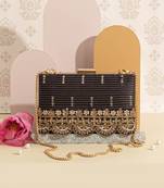 Tari silk box clutch