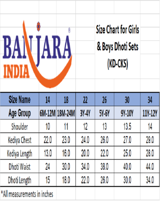 Banjara India Embroidered Kediya Dhoti Set For Boys and Girls_KD-CKS-Yellow_14 7