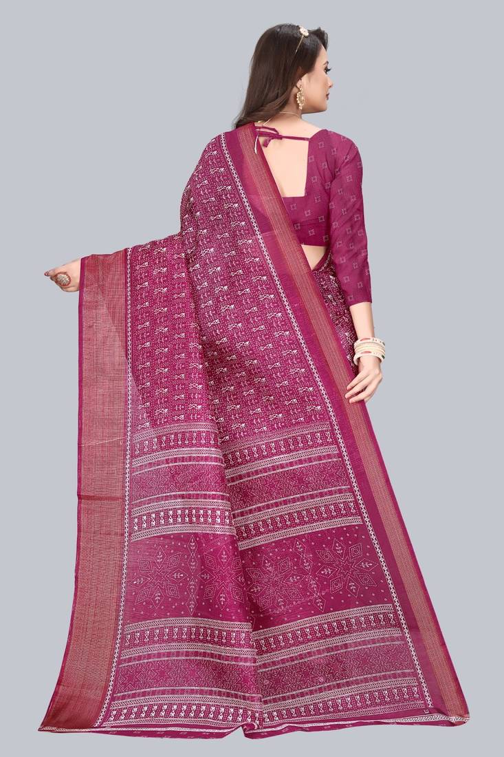 Art Silk Saree With Blouse Piece