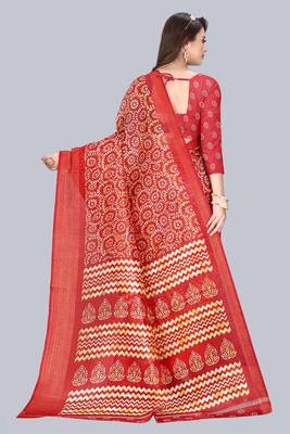 Art Silk Saree With Blouse Piece 3