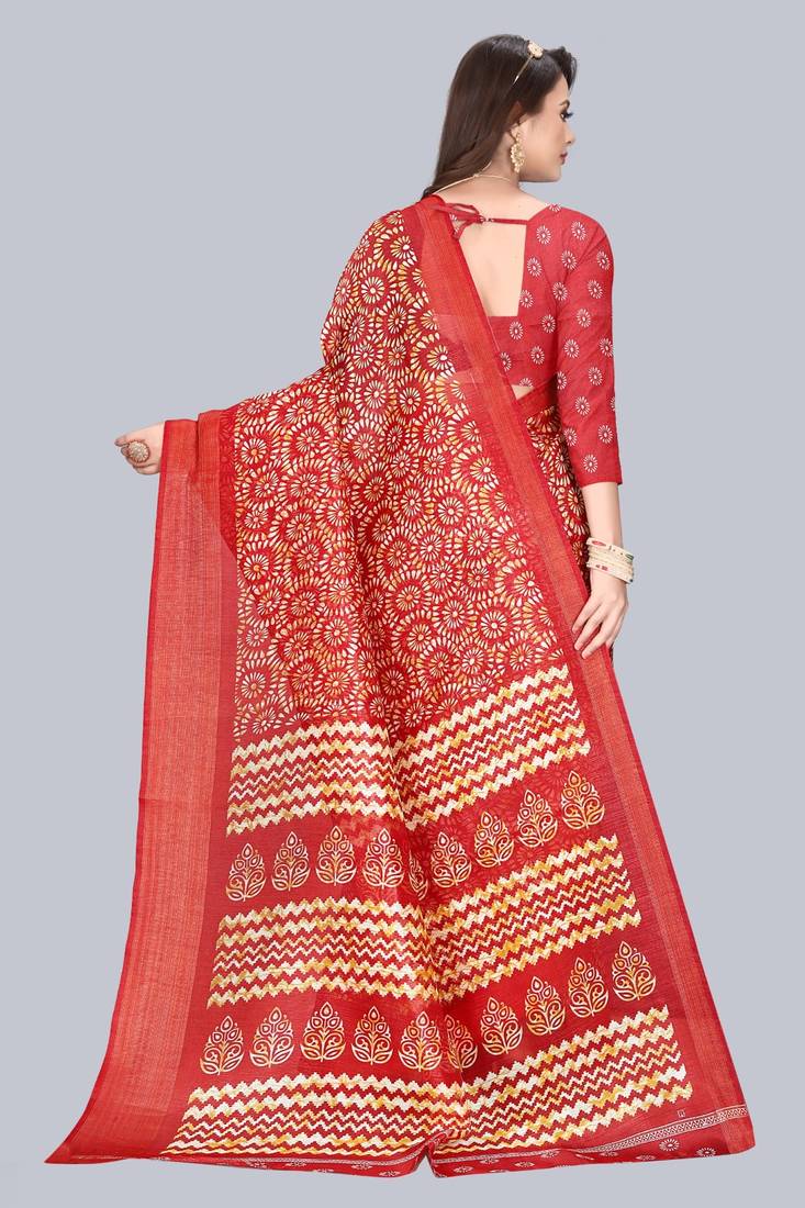 Art Silk Saree With Blouse Piece