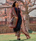 Black bela kurta set with dupatta