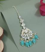 traditional kundan pearl maang tikka for women and girls 