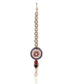 kundan & stone studded maang tikka for women/girls 