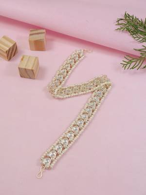 traditional floral kundan pearl matha patti sheeshpatti for women/girls  1