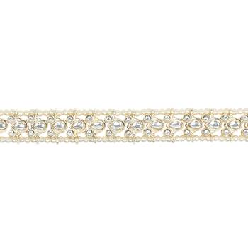 traditional floral kundan pearl matha patti sheeshpatti for women/girls  3