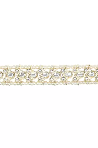 traditional floral kundan pearl matha patti sheeshpatti for women/girls 