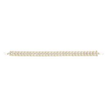 traditional floral kundan pearl matha patti sheeshpatti for women/girls  4