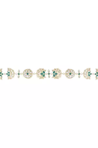 traditional floral kundan pearl sheeshphool matha patti sheeshpatti for women/girls 