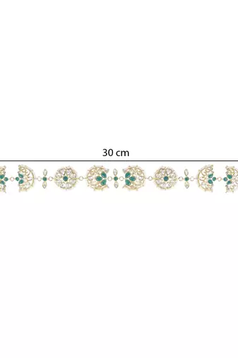 traditional floral kundan pearl sheeshphool matha patti sheeshpatti for women/girls 