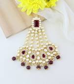 mughal pearl drop kundan jhumar passa/jhoomar maang tikka for women 