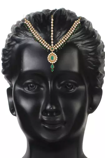 traditional bridal kundan matha patti for women 