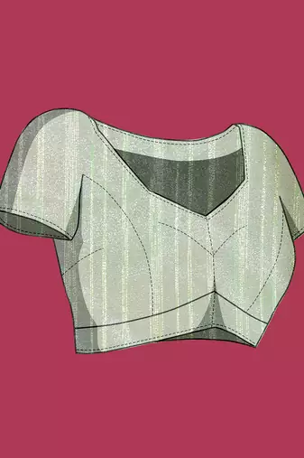Pista Woven Self Design Organza Bollywood Sarees With Blouse