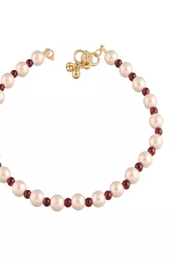 adjustable pearl beads payal anklets jewellery for women & girls 