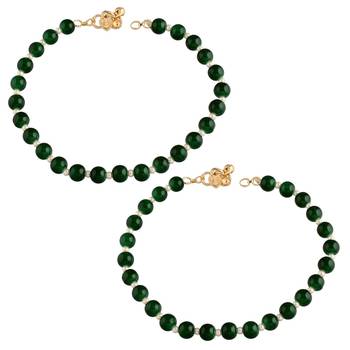 adjustable pearl beads payal anklets jewellery for women & girls  3
