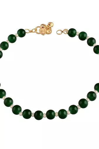 adjustable pearl beads payal anklets jewellery for women & girls 