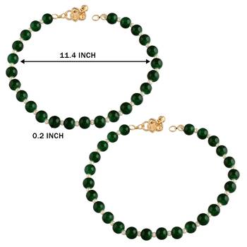 adjustable pearl beads payal anklets jewellery for women & girls  5