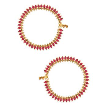 traditional stone studded adjustable anklets/payal for girls & women  2