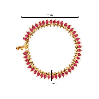 traditional stone studded adjustable anklets/payal for girls & women  3