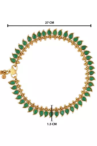 traditional stone studded adjustable anklets/payal for girls & women 