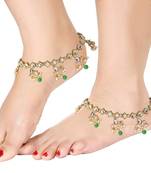 traditional kundan pearl anklets for women 