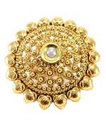 maharani style kundan gold plated adjustable finger ring