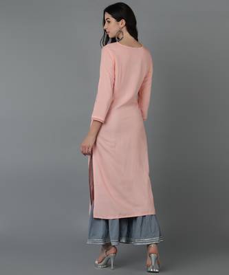s rayon kurta and sharara set pink 4