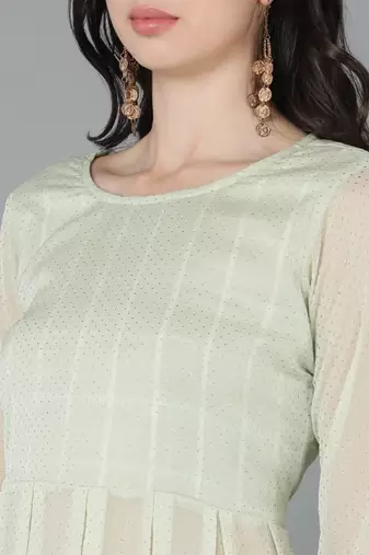  tea green kurta with dhoti pants