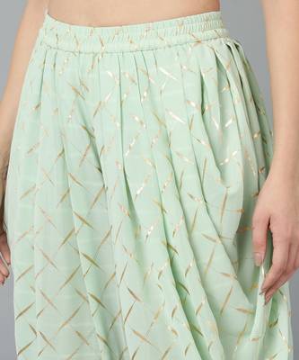  tea green kurta with dhoti pants 4