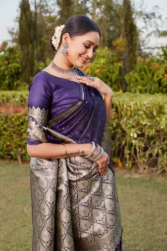 Boutique collection hand work kanjivaram soft satin silk saree with unstitched blouse