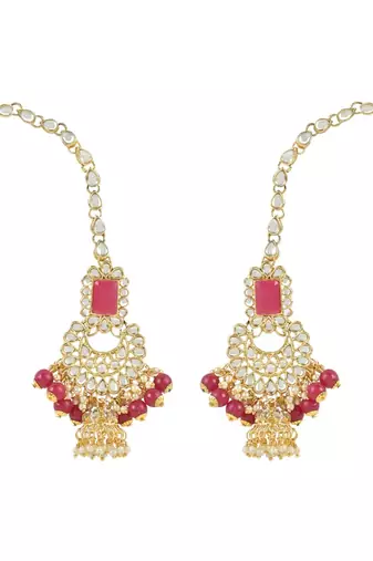 traditional kundan & pearl studded bridal jewellery set