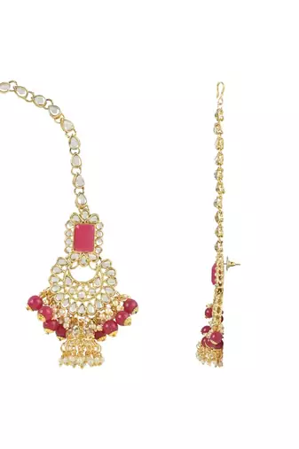 traditional kundan & pearl studded bridal jewellery set
