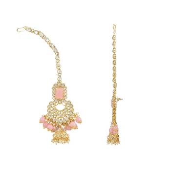 traditional handcrafted pearl studded bridal choker necklace jewellery set 4