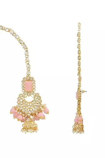 traditional handcrafted pearl studded bridal choker necklace jewellery set
