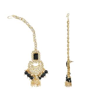 traditional handcrafted pearl studded bridal choker necklace jewellery set 4