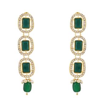 ethnic traditional kundan pearl dazzling stone choker necklace jewellery set 4