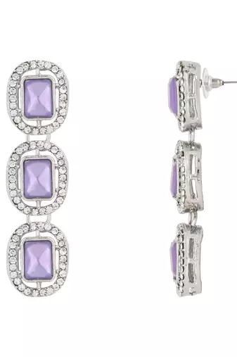 silver plated traditional stone choker necklace jewellery set