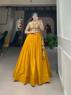 pure cotton fabric lehenga and blouse 1
