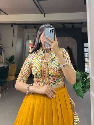 pure cotton fabric lehenga and blouse 2