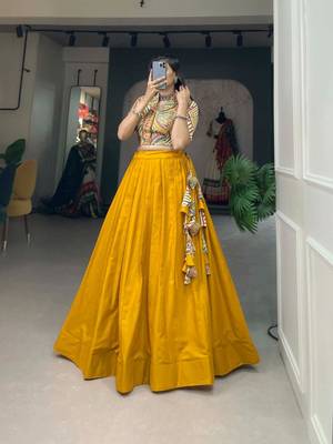 pure cotton fabric lehenga and blouse 3