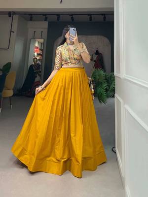 pure cotton fabric lehenga and blouse 4