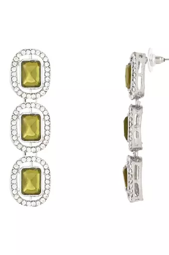 silver plated traditional stone choker necklace jewellery set