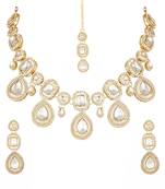 traditional kundan & stone choker necklace jewellery set