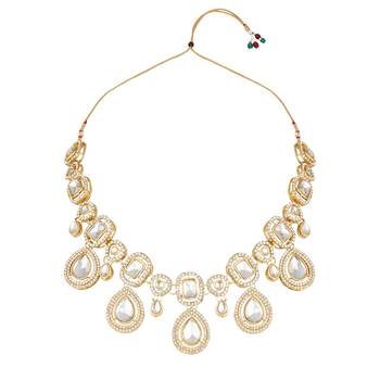 traditional kundan & stone choker necklace jewellery set 2