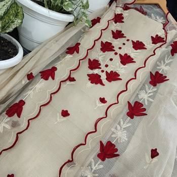 Multicolor Kota Doria Threads (Aari) Work Suits 1