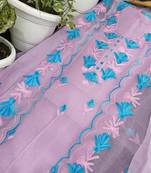 Purple Kota Doria Threads (Aari) Work Suits