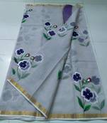Kota Doria Hand Painting Sarees